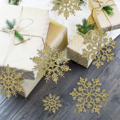 Christmas Gold Snowflake Ornaments