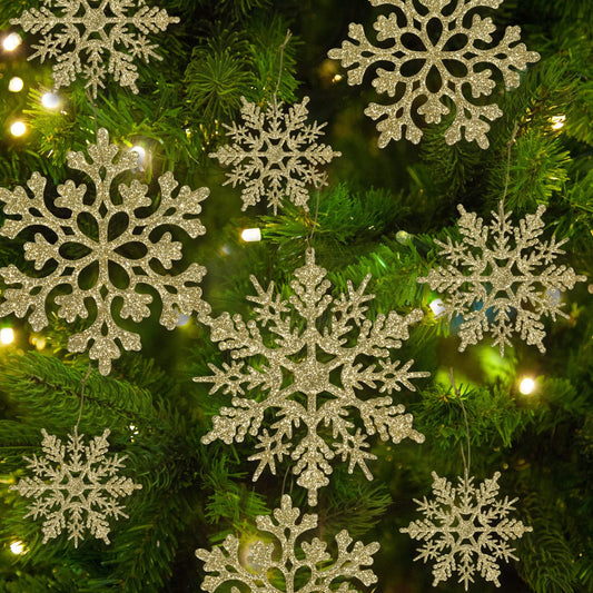 Christmas Gold Snowflake Ornaments